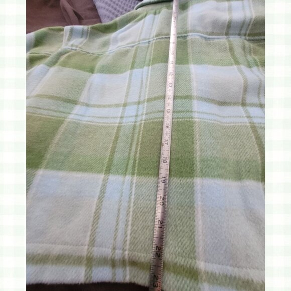 FOR THE REPUBLIC Classic Short Jacket in Blue Green Plaid Women's Size XL/TG - Picture 13 of 16